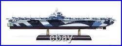 1/1000 WWII US Aircraft Carrier Ticonderoga-class Cruiser CV-14 Model Toy Withbase