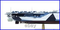 1/1000 WWII US Aircraft Carrier Ticonderoga-class Cruiser CV-14 Model Toy Withbase