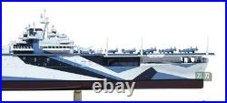 1/1000 WWII US Aircraft Carrier Ticonderoga-class Cruiser CV-14 Model Toy Withbase
