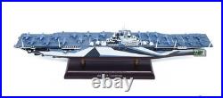 1/1000 WWII US Aircraft Carrier Ticonderoga-class Cruiser CV-14 Model Toy Withbase