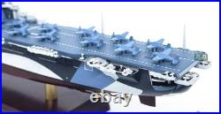 1/1000 WWII US Aircraft Carrier Ticonderoga-class Cruiser CV-14 Model Toy Withbase