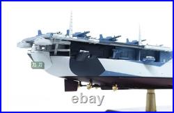 1/1000 WWII US Aircraft Carrier Ticonderoga-class Cruiser CV-14 Model Toy Withbase