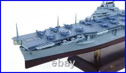 1/1000 WWII US aircraft carrier USS Essex CV-9 Model Ornament Gift Withbase
