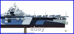 1/1000 WWII US aircraft carrier USS Franklin CV-13 Model Ornament Gift Withbase