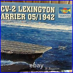 1/350 Boat Model USS Lexington CV2 Aircraft Carrier 05/1942 Trumpeter 05608