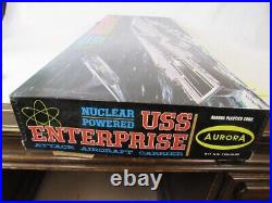 1/400 Vintage 1961 Aurora USS Enterprise Nuclear Aircraft Carrier Model Kit HUGE