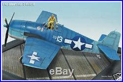 1/48 Pro built F6F-3 Hellcat with custom carrier deck base & pilot