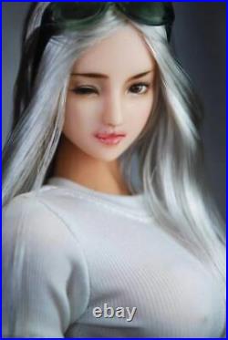 1/6 Beauty Girl Long Silver Hair Head Sculpt Fit 12'' TTL CG HT OB Figure Body