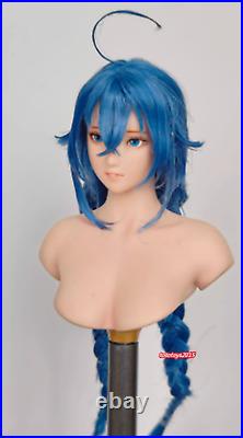 1/6 Cosplay Beauty Girl Blue Hair Head Sculpt Fit 12'' Female TBL UD LD Figure