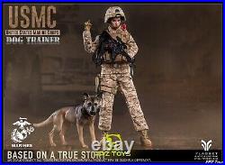 1/6 Flagset Military Figure USMC United States Marine Corps Dog Trainer 73042