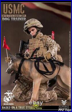 1/6 Flagset Military Figure USMC United States Marine Corps Dog Trainer 73042