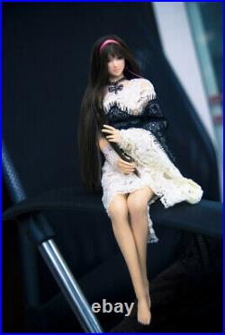 1/6 SNH48A Ob27 Anime Girl Head Sculpt Planted Hair Model Fit 12'' Figure Body