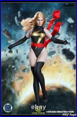 1/6 Super Duck Female Figure Captain Marvel Supergirl Clothes Set withHead Set066