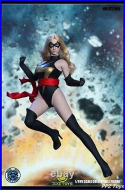 1/6 Super Duck Female Figure Captain Marvel Supergirl Clothes Set withHead Set066