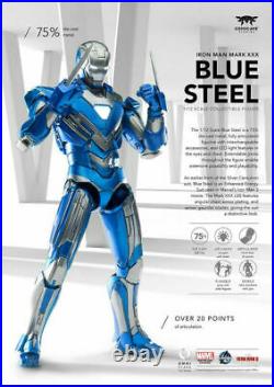 112 Scale Comicave Iron Man MK30 Flexible Blue Soldier Action Figure Toy Gift