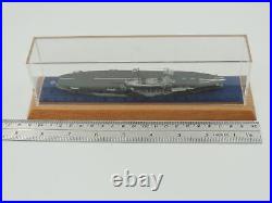 11250 Metal Ship Model HMS Eagle Aircraft Carrier in Display Case