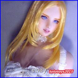 16 Anime Beauty Girl Yellow Hair Head Sculpt Fit 12'' Female PH UD LD Figure