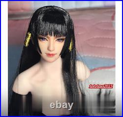 16 Anime Beauty Long Hair Head Sculpt Fit 12'' Female PH UD LD Figure Body Toy
