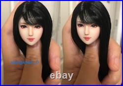16 Beauty Girl Black Hair Head Sculpt Obitsu Fit 12'' Female PH UD LD Body Toy