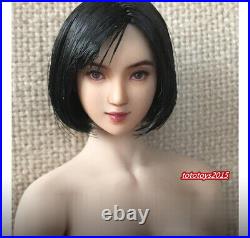 16 Beauty Girl Short Hair Head Sculpt Fit 12'' Female PH UD LD Figure Body Toy