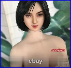 16 Beauty Girl Short Hair Head Sculpt Fit 12'' Female PH UD LD Figure Body Toy