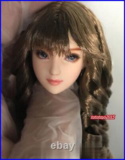 16 Beauty girl Long Curly Hair Head Sculpt Fit 12'' Female PH UD LD Figure Toy
