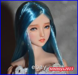 16 OB Anime Beauty Girl Blue Hair Head Sculpt Fit 12'' Female PH UD LD Figure