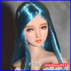 16 OB Anime Beauty Girl Blue Hair Head Sculpt Fit 12'' Female PH UD LD Figure