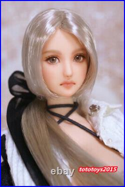 16 OB Anime Beauty Girl Silver Hair Head Sculpt Fit 12'' Female PH UD LD Body