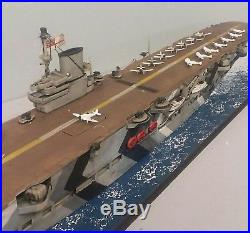 1700 Scale Built Plastic Model HMS Illustrious British WWII Aircraft Carrier