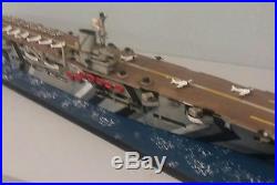 1700 Scale Built Plastic Model HMS Illustrious British WWII Aircraft Carrier