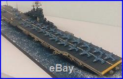 1700 Scale Built Plastic Model Ship WWII CV-18 USS WASP Aircraft Carrier