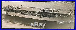 1927 USS LANGLEY Worlds FIRST Aircraft Carrier Vintage Photo