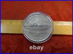 1960 U. S. S. Enterprise World's Largest Nuclear Aircraft Carrier Silver Medal