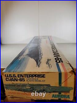 1976 Aurora USS Enterprise CVAN-65 Aircraft Carrier Mod Kit #721 1/400 Scale NOB
