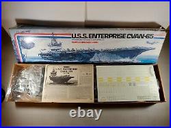 1976 Aurora USS Enterprise CVAN-65 Aircraft Carrier Mod Kit #721 1/400 Scale NOB