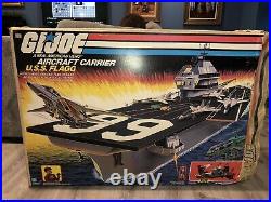 1985 G. I. JOE USS FLAGG AIRCRAFT CARRIER (99.9% complete!) INC. BOX & INST