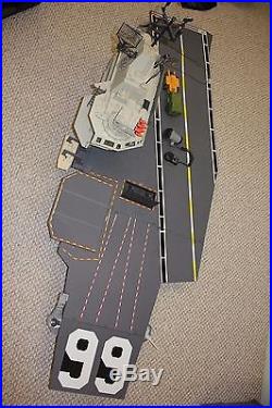 1985 G. I. JOE USS FLAGG Vintage Figure Vehicle Playset Aircraft Carrier NMINT