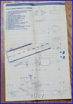 1985 GI Joe USS FLAGG Aircraft Carrier Original Parts Blueprints Lot Incomplete
