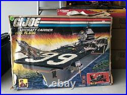 1985 GI Joe USS Flagg Aircraft Carrier with box 80-90% complete