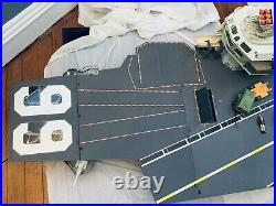 1985 GI Joe USS Flagg Aircraft Carrier withKeel Haul And Blueprints 99%! ARAH