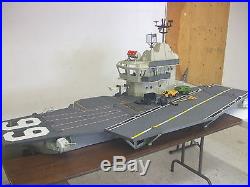 1985 Vintage GI Joe USS FLAGG Aircraft Carrier Playset 98% Complete with Figure