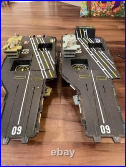 (2) 2001 GI Joe Motorized USS Saratoga Aircraft Carrier Ship WORKING