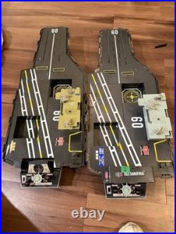 (2) 2001 GI Joe Motorized USS Saratoga Aircraft Carrier Ship WORKING