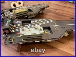 (2) 2001 GI Joe Motorized USS Saratoga Aircraft Carrier Ship WORKING