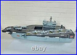 2001 Vtg GI Joe USS Saratoga MOTORIZED Aircraft Carrier withPLANES Excellent