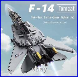 2453PCS F-14 Tomcat two-seat carrier-based fighter building block kit