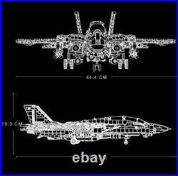 2453PCS F-14 Tomcat two-seat carrier-based fighter building block kit