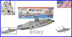 30 Interactive Aircraft Carrier with 14 Fighter Jets, Lights & Sounds for Kids