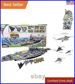 33 Inch Aircraft Carrier with Assorted Fighter Jets, 10 Army Soldiers & Vehicles